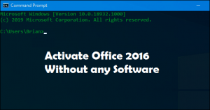Activación de Office 2016 sin ningún software
